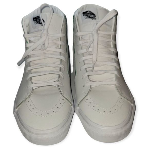 NWOT Van's Light Green & White Sk8 Checkerd Sk8 Hightop Sneakers - Picture 2 of 9